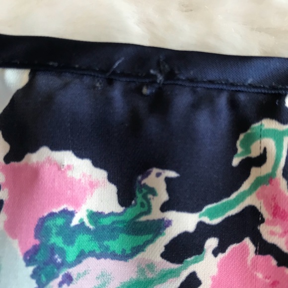 Navy Floral Racerback Tank - Picture 4 of 6